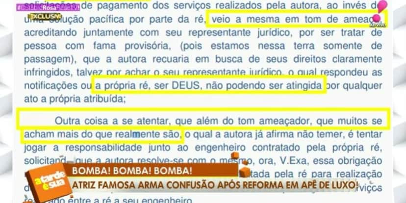 Processo movido contra Christiane Torloni (Foto: Reprodução/RedeTV!) Processo movido contra Christiane Torloni (Foto: Reprodução/RedeTV!)