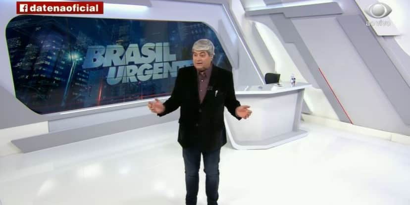 Datena revelou sentir saudades de Catia Fonseca (Foto: Reprodução/Band) Datena revelou sentir saudades de Catia Fonseca (Foto: Reprodução/Band)