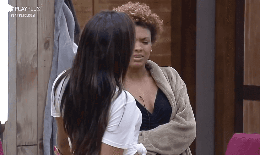 Lidi e Tays Reis no reality show da Record TV (Foto: Reprodução) Lidi e Tays Reis no reality show da Record TV (Foto: Reprodução)