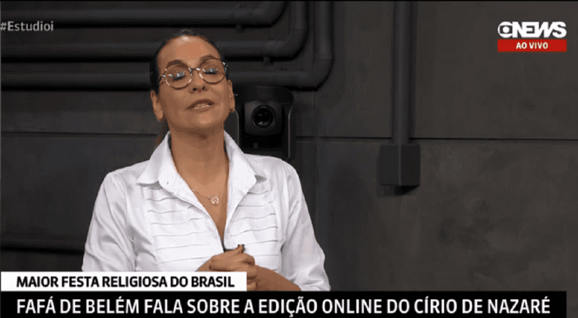 Maria Beltrão na Globo News hoje (12), em ocasião que se emocionou (Foto: Reprodução) Maria Beltrão na Globo News hoje (12), em ocasião que se emocionou (Foto: Reprodução)