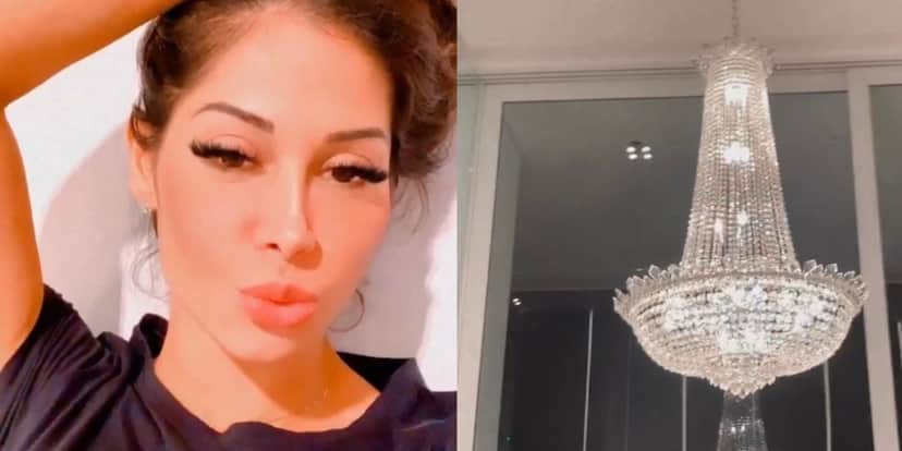 Mayra Cardi exibe lustre de R$ mil (Foto: Reprodução) Mayra Cardi exibe lustre de R$ mil (Foto: Reprodução)