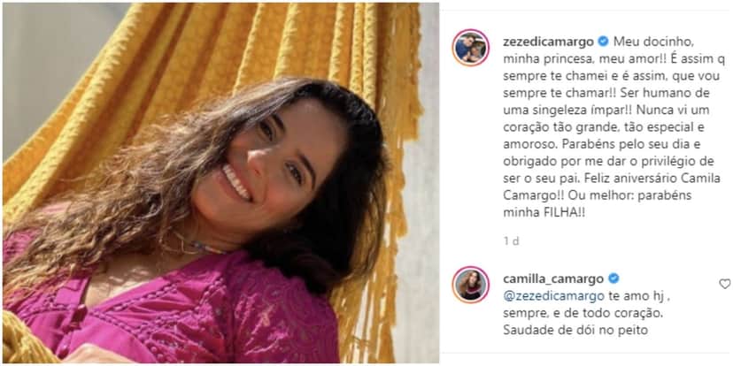 Camilla Camargo recebeu declaração de Zezé (Foto: Reprodução) Camilla Camargo recebeu declaração de Zezé (Foto: Reprodução)