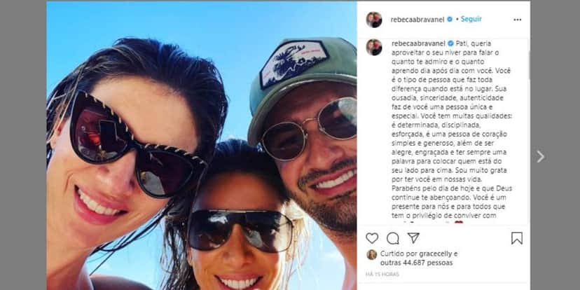 Rebeca Abravanel, Patrícia Abravanel e Alexandre Pato (Foto: Reprodução/Instagram) Rebeca Abravanel, Patrícia Abravanel e Alexandre Pato (Foto: Reprodução/Instagram)