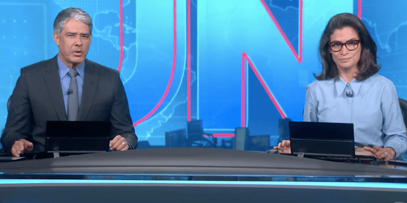 William Bonner e Renata Vasconcellos comandam o 'Jornal Nacional'(Foto: reprodução/Globo) William Bonner e Renata Vasconcellos comandam o 'Jornal Nacional'(Foto: reprodução/Globo)
