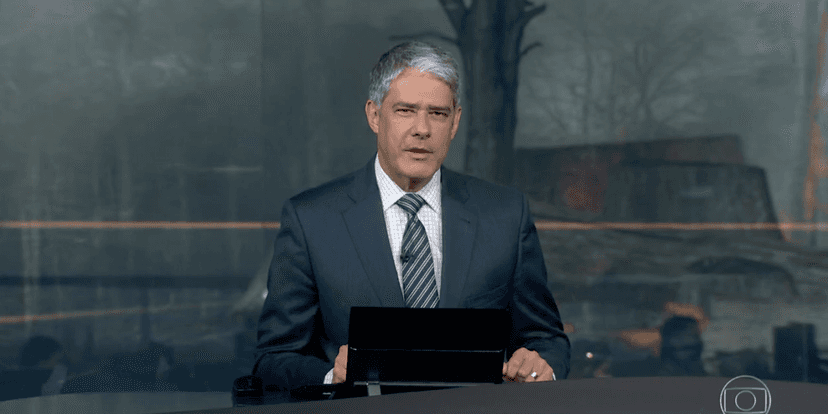 William Bonner se irritou durante o 'Jornal Nacional' (Foto: reprodução/Globo) William Bonner se irritou durante o 'Jornal Nacional' (Foto: reprodução/Globo)