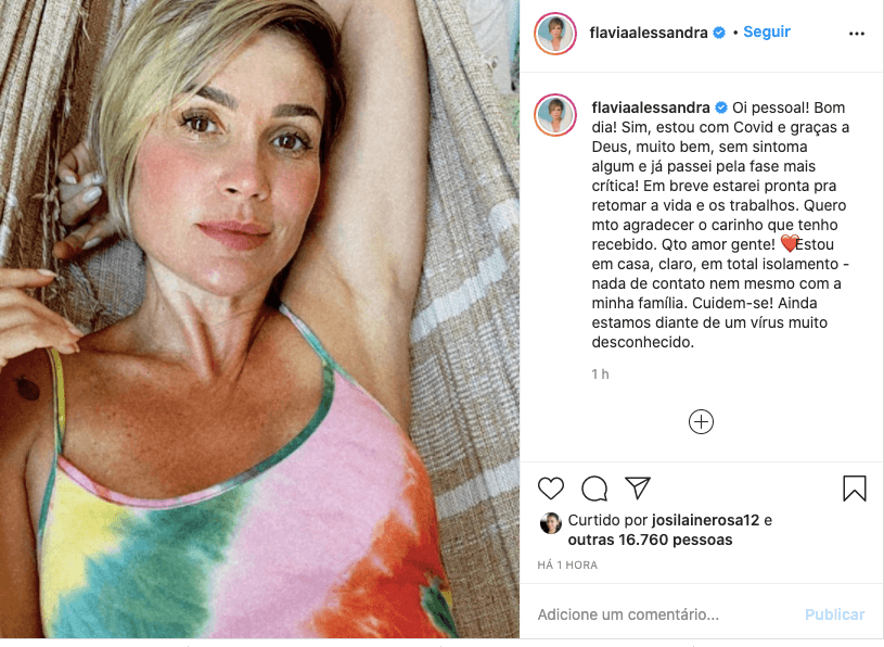 Flávia Alessandra desabafa sobre estado de saúde (Reprodução: Instagram)