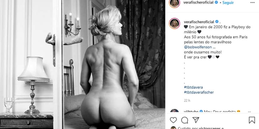Vera Fischer surgiu nua em foto no Instagram (Imagem: Reprodução) Vera Fischer surgiu nua em foto no Instagram (Imagem: Reprodução)