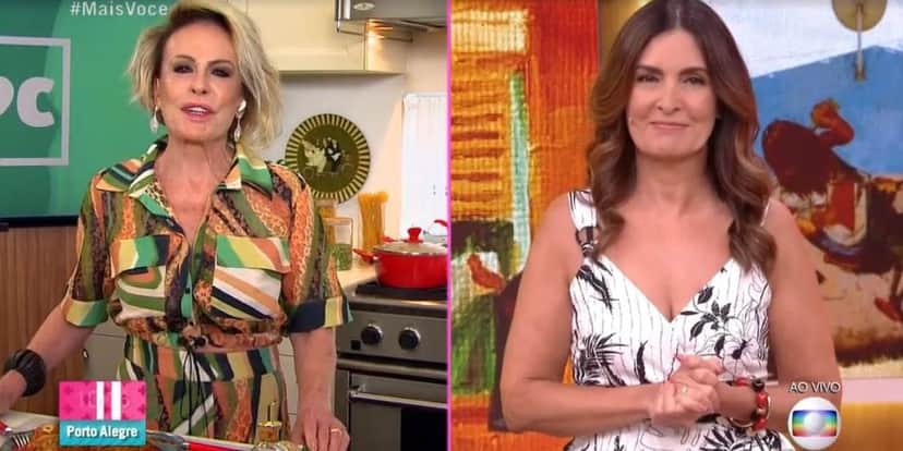 Ana Maria Braga e Fátima Bernardes no "Mais Você" de hoje (Foto: Reprodução/TV Globo) Ana Maria Braga e Fátima Bernardes no "Mais Você" de hoje (Foto: Reprodução/TV Globo)
