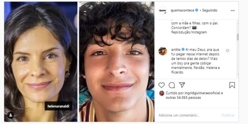 Comentário de Anitta (Foto: Reprodução) Comentário de Anitta (Foto: Reprodução)