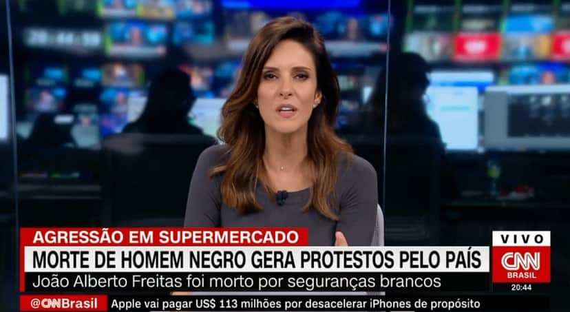 Monalisa Perrone teve que se desculpar ao vivo na CNN Brasil (Foto: Reprodução)