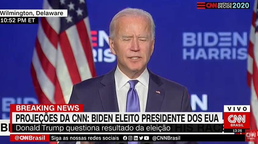 CNN anuncia vitória de Biden antes da Globo - Foto: Reprodução