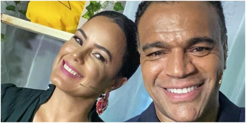 Denílson ao lado de Luciele Di Camargo, sua esposa (Foto: Reprodução) Denílson ao lado de Luciele Di Camargo, sua esposa (Foto: Reprodução)