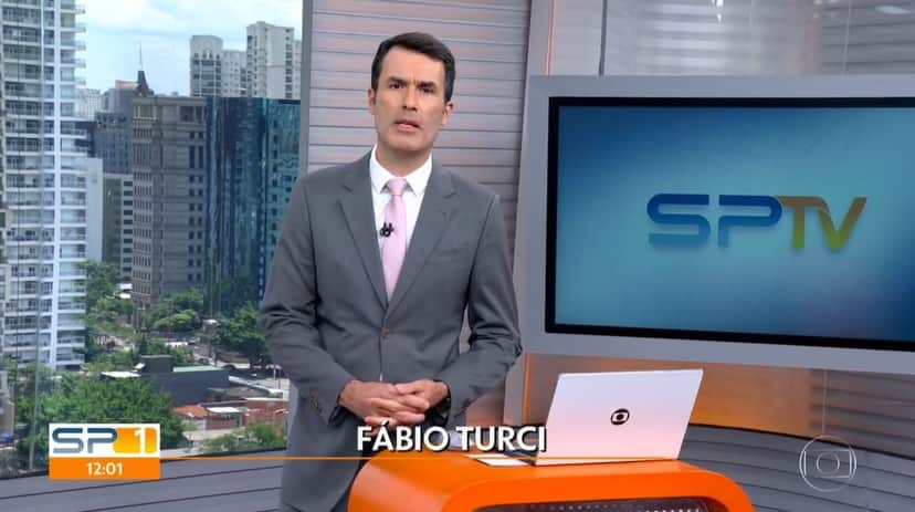 Fábio Turci apresentou o "SP1" nesta segunda-feira (Foto: Reprodução/TV Globo) Fábio Turci apresentou o "SP1" nesta segunda-feira (Foto: Reprodução/TV Globo)