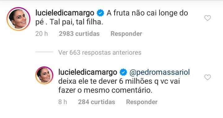 Luciele Di Camargo falou de Denílson e Belo (Foto: Reprodução) Luciele Di Camargo falou de Denílson e Belo (Foto: Reprodução)