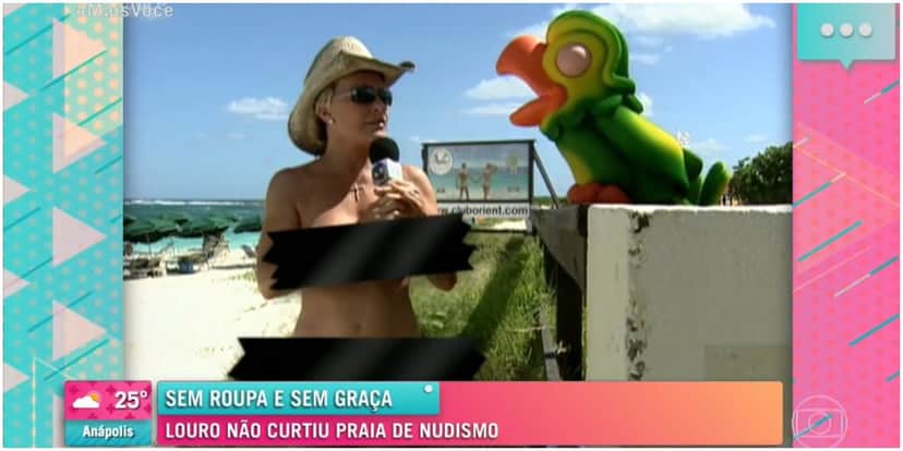 Ana Maria Braga recordou viagem a praia do nudismo junto de Louro José (Foto: Reprodução) Ana Maria Braga recordou viagem a praia do nudismo junto de Louro José (Foto: Reprodução)