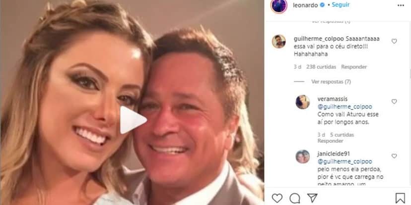 Poliana Rocha ganhou uma homenagem de Leonardo (Foto: Reprodução/Instagram) Poliana Rocha ganhou uma homenagem de Leonardo (Foto: Reprodução/Instagram)