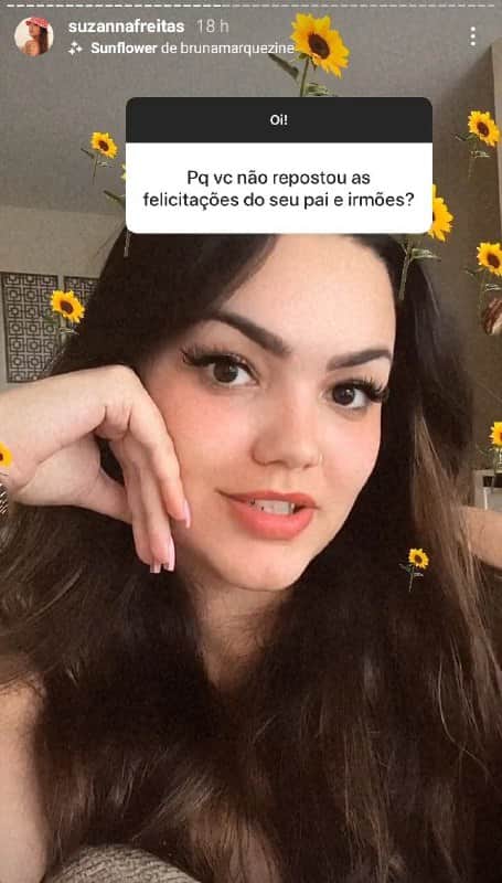 Suzanna Freitas falou sobre seus motivos para não repostar a mensagem de Latino (Foto: Reprodução/ Instagram) Suzanna Freitas falou sobre seus motivos para não repostar a mensagem de Latino (Foto: Reprodução/ Instagram)