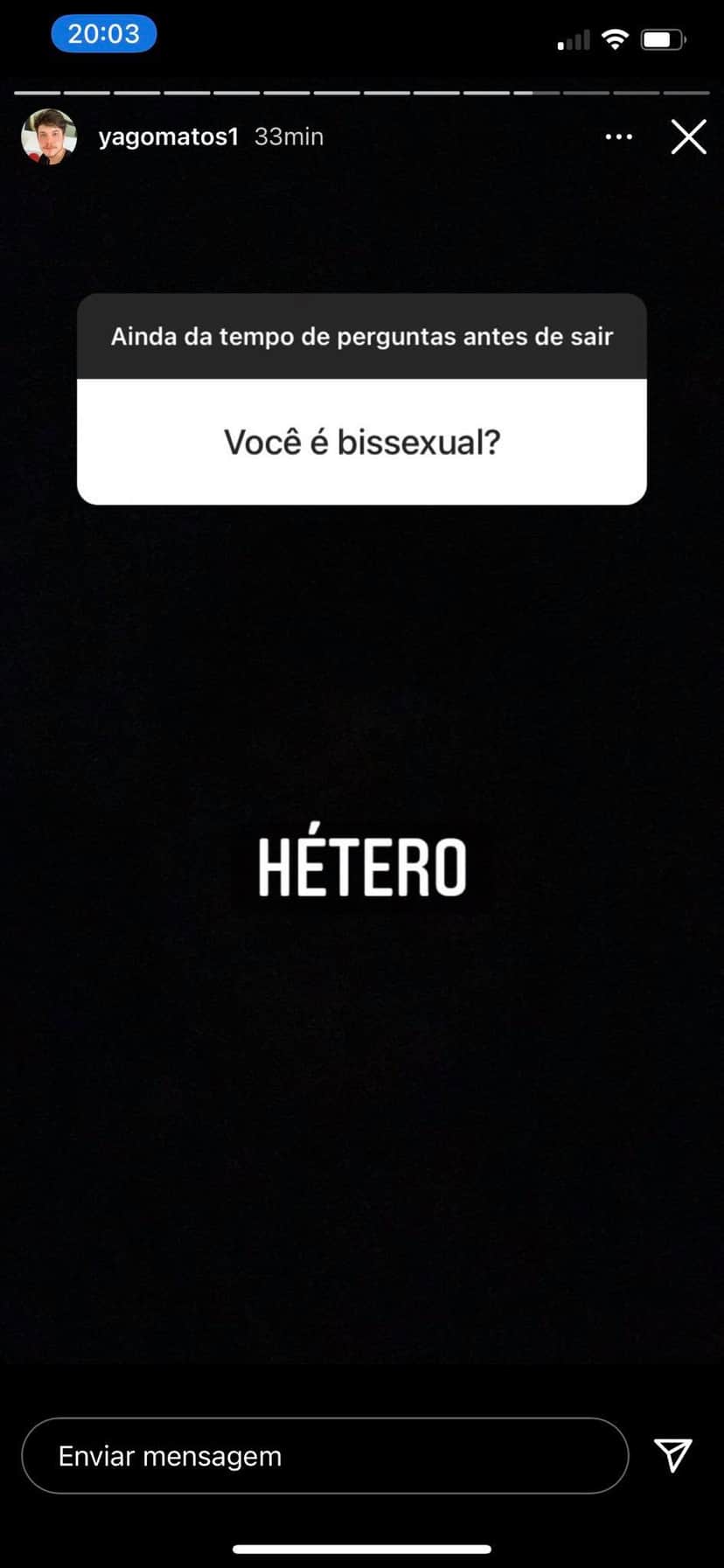 Yago Matos matou a curiosidade dos fãs Yago Matos matou a curiosidade dos fãs