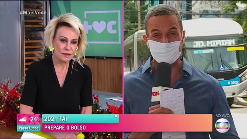 Ana Maria Braga deu bronca em repórter (Foto: Reprodução/Globo)