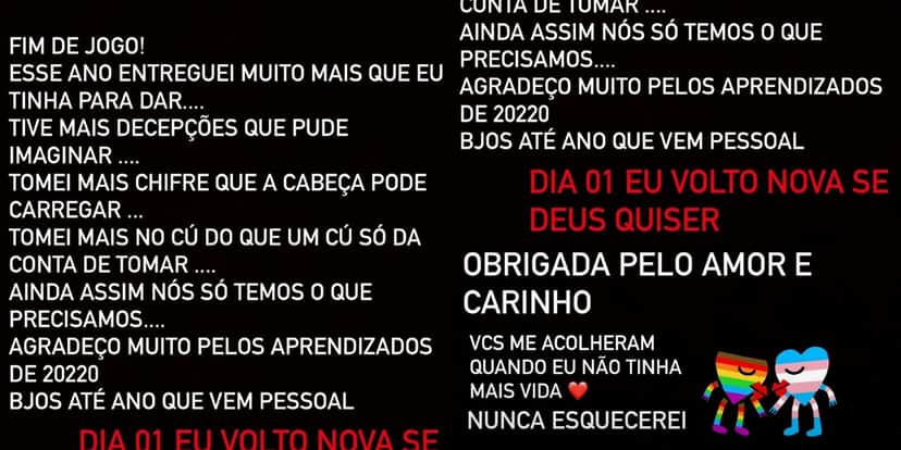 Mayra Cardi relembra decepções amorosas em 2020 e se despede de redes sociais (Foto: Reprodução/Instagram) Mayra Cardi relembra decepções amorosas em 2020 e se despede de redes sociais (Foto: Reprodução/Instagram)