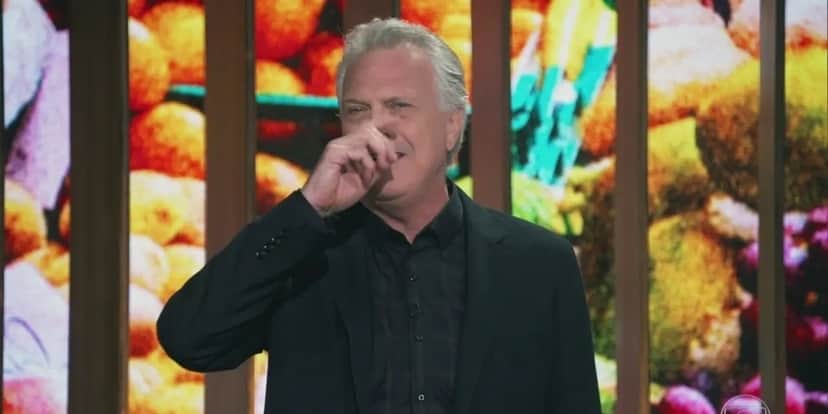 Pedro Bial se emocionou na Globo durante papo com Fábio Jr (Foto: Reprodução) Pedro Bial se emocionou na Globo durante papo com Fábio Jr (Foto: Reprodução)