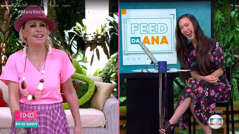 Ana Maria e Ju Massaoka no quadro "Feed da Ana" (Foto: Reprodução/TV Globo) Ana Maria e Ju Massaoka no quadro "Feed da Ana" (Foto: Reprodução/TV Globo)
