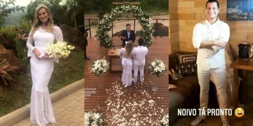 Andressa Urach e Thiago Lopes no casamento (Foto: Reprodução) Andressa Urach e Thiago Lopes no casamento (Foto: Reprodução)