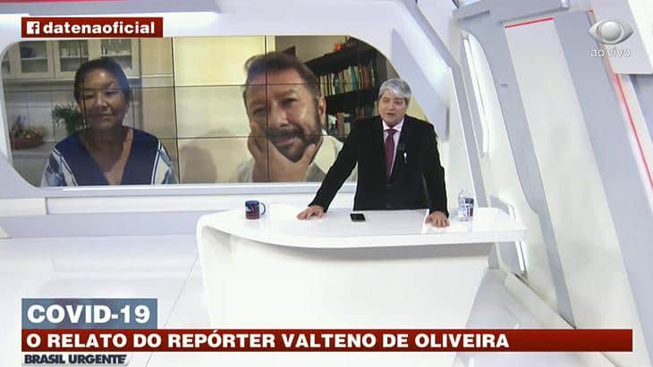 Datena faz repórter chorar ao vivo durante "Brasil Urgente"(Reprodução)