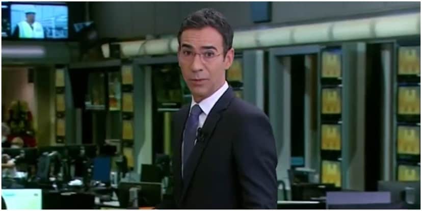 O jornalista César Tralli, da Globo - Foto: Reprodução/Globo