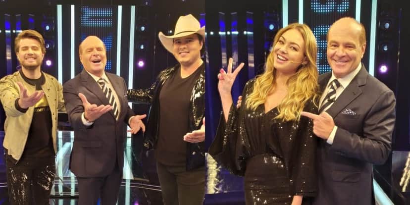 Marcelo de Carvalho recebe em seu game show neste sábado (12) a modelo Bárbara Heck e a dupla sertaneja Conrado e Aleksandro. Marcelo de Carvalho recebe em seu game show neste sábado (12) a modelo Bárbara Heck e a dupla sertaneja Conrado e Aleksandro.