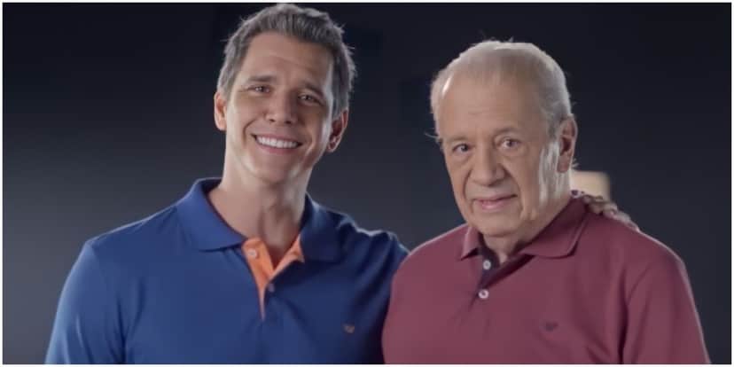 O apresentador Marcio Garcia com o pai - Foto: Reprodução O apresentador Marcio Garcia com o pai - Foto: Reprodução