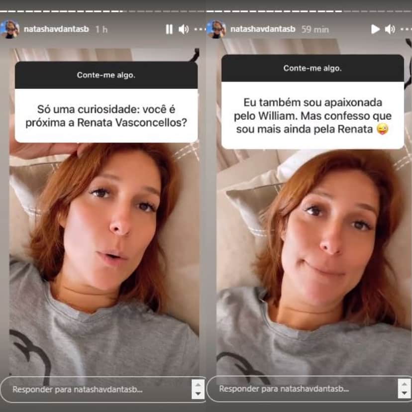 Natasha Dantas respondeu dúvidas sobre Renata Vasconcellos (Foto: Reprodução/Instagram) Natasha Dantas respondeu dúvidas sobre Renata Vasconcellos (Foto: Reprodução/Instagram)