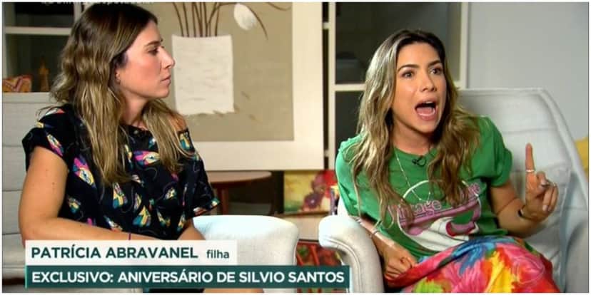 Patrícia e Rebeca falaram sobre um nome para substituir Silvio Santos (Foto: Reprodução) Patrícia e Rebeca falaram sobre um nome para substituir Silvio Santos (Foto: Reprodução)