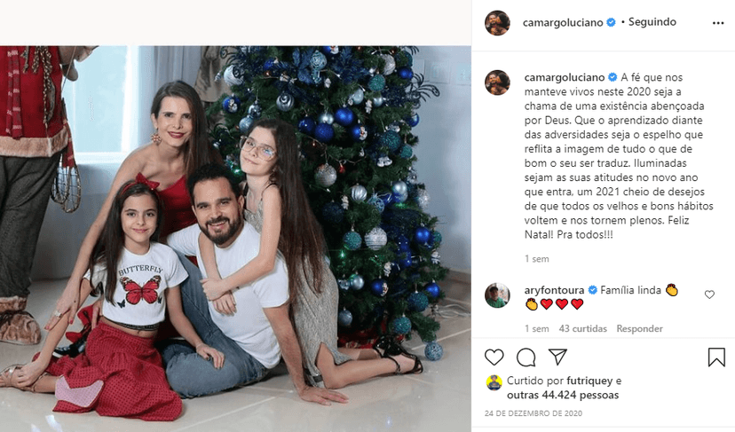Luciano fez comunicado em família Luciano fez comunicado em família