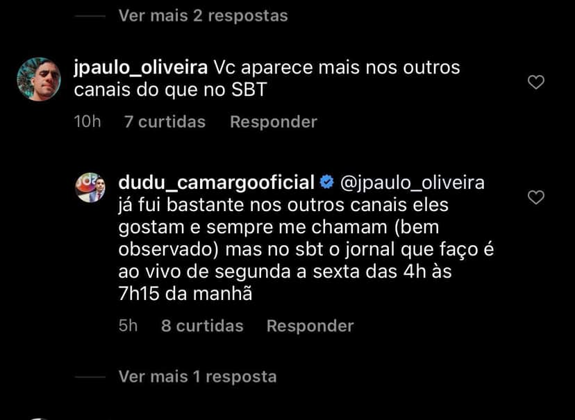 Dudu Camargo fala sobre preferência de novelas (Reprodução) Dudu Camargo fala sobre preferência de novelas (Reprodução)