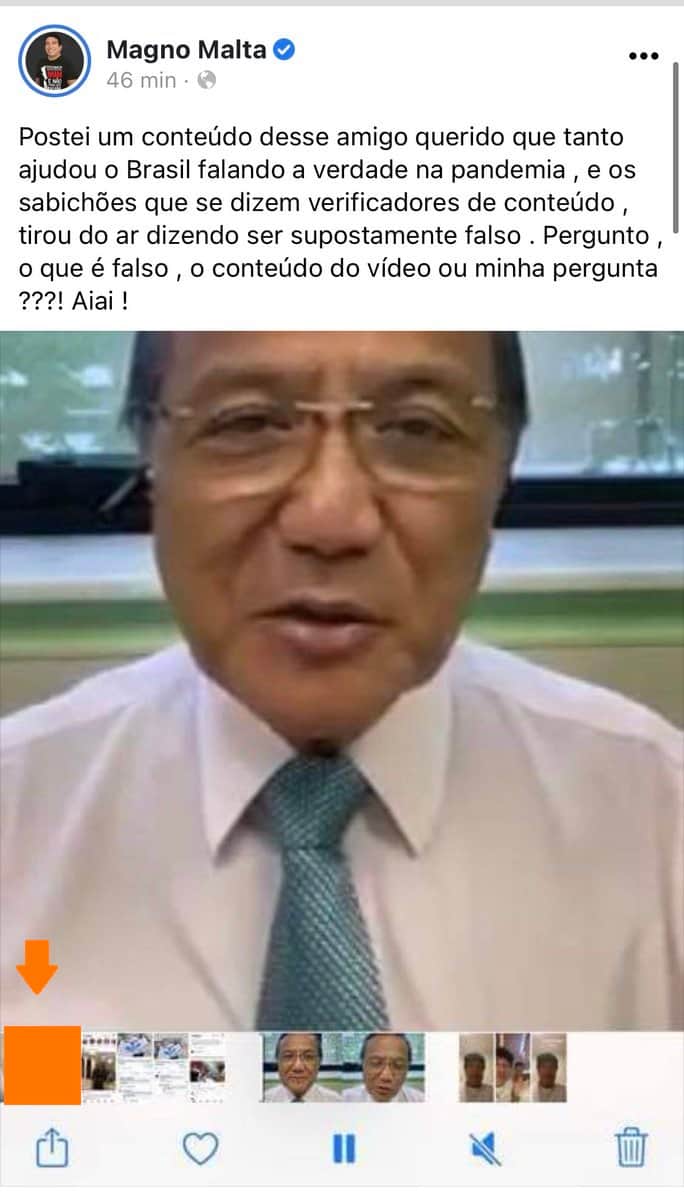 Print do Magno Malta: censuramos o "dito cujo" em laranja, mas você pode ver no link acima (Foto: Reprodução) Print do Magno Malta: censuramos o "dito cujo" em laranja, mas você pode ver no link acima (Foto: Reprodução)