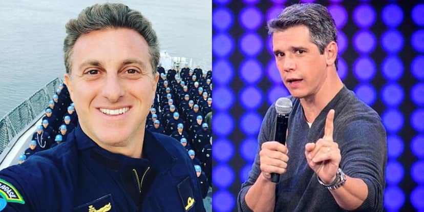 Luciano Huck causa geladeira de Márcio Garcia na Globo (Foto: Reprodução) Luciano Huck causa geladeira de Márcio Garcia na Globo (Foto: Reprodução)