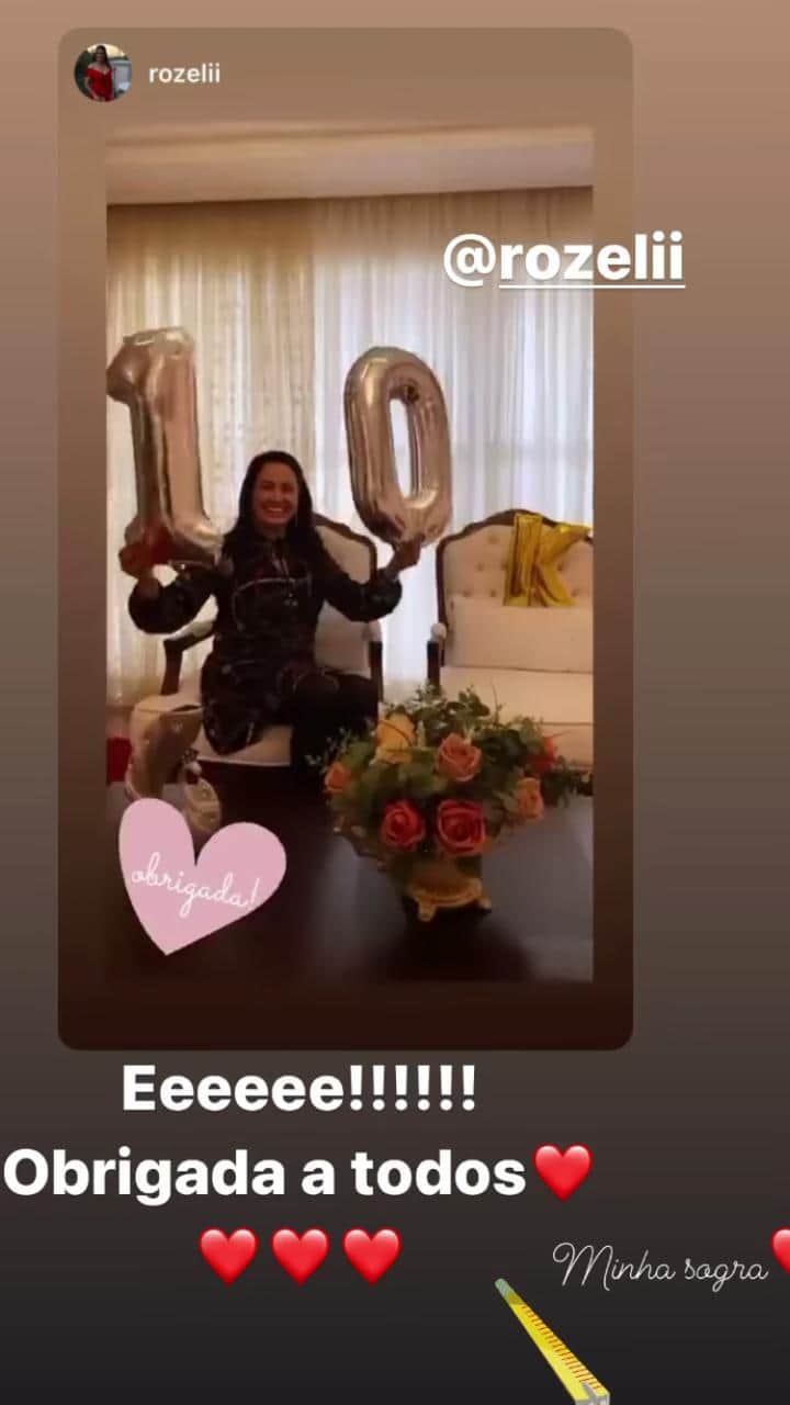 Rebeca Abravanel comemorou número de seguidores da sogra nas redes sociais (Foto: Reprodução/Instagram)