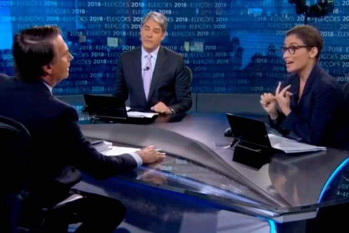 Bonner, Renata e Bolsonaro Bonner, Renata e Bolsonaro