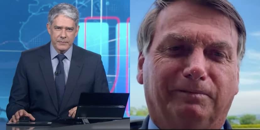 William Bonner e Jair Bolsonaro se atacam (Reprodução) William Bonner e Jair Bolsonaro se atacam (Reprodução)