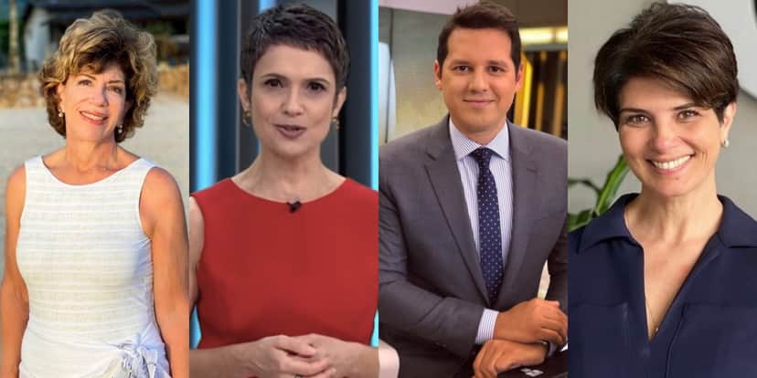 Silvia Poppovic, Sandra Annenberg, Donny De Nuccio e Mariana Godoy (Reprodução)