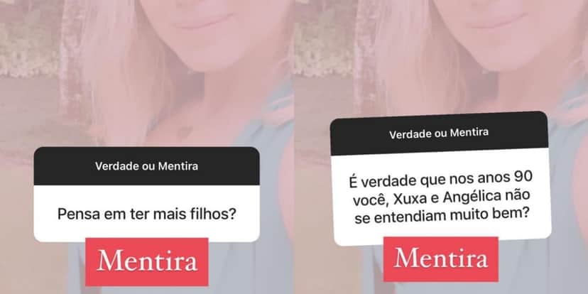 Eliana no Verdade x Mentira (Foto: Reprodução/Instagram) Eliana no Verdade x Mentira (Foto: Reprodução/Instagram)