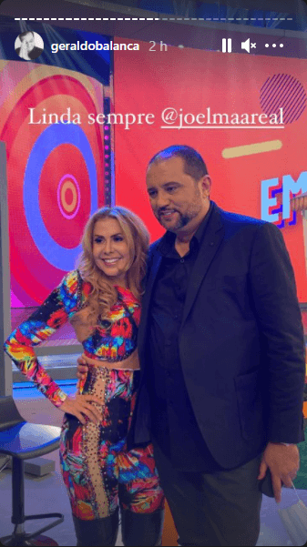 Apresentador mostrou bastidores com Joelma (Foto: Instagram) Apresentador mostrou bastidores com Joelma (Foto: Instagram)
