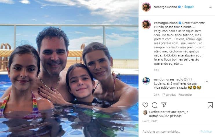Luciano Camargo e a família (Foto: Reprodução/Instagram) Luciano Camargo e a família (Foto: Reprodução/Instagram)