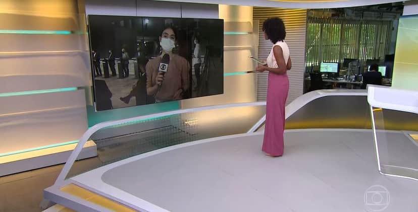 Michelle Barros deu informações sobre o governo de São Paulo (Foto: Reprodução/TV Globo) Michelle Barros deu informações sobre o governo de São Paulo (Foto: Reprodução/TV Globo)