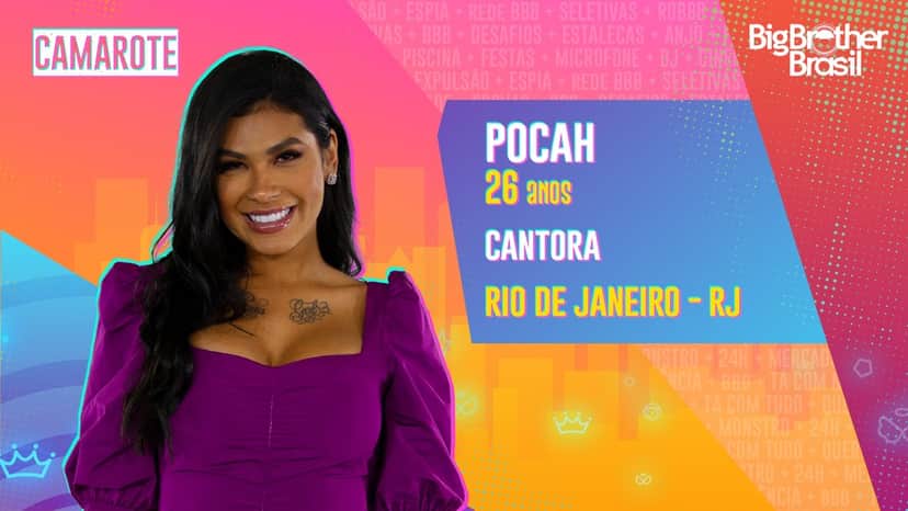 Pocah, conhecida anteriormente como a MC Pocahontas, está no "BBB21" (Foto: Divulgação/TV Globo) Pocah, conhecida anteriormente como a MC Pocahontas, está no "BBB21" (Foto: Divulgação/TV Globo)