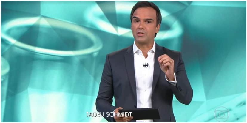O apresentador do Fantástico, Tadeu Schmidt - Foto: Reprodução O apresentador do Fantástico, Tadeu Schmidt - Foto: Reprodução