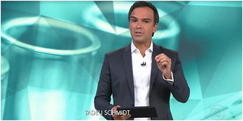 O apresentador do Fantástico, Tadeu Schmidt - Foto: Reprodução O apresentador do Fantástico, Tadeu Schmidt - Foto: Reprodução
