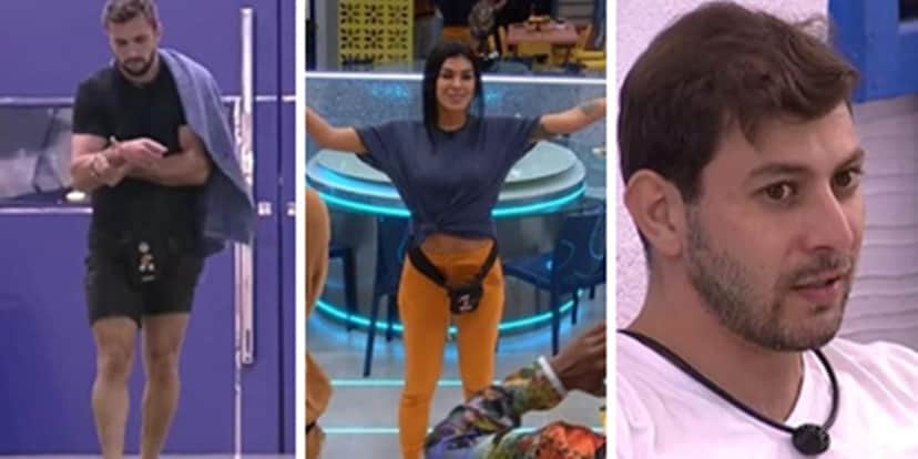 Arthur, Pocah e Caio no BBB21 (Foto: Montagem) Arthur, Pocah e Caio no BBB21 (Foto: Montagem)