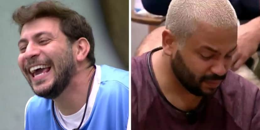 Caio e Projota no BBB21 (Foto: Reprodução / Globo) Caio e Projota no BBB21 (Foto: Reprodução / Globo)